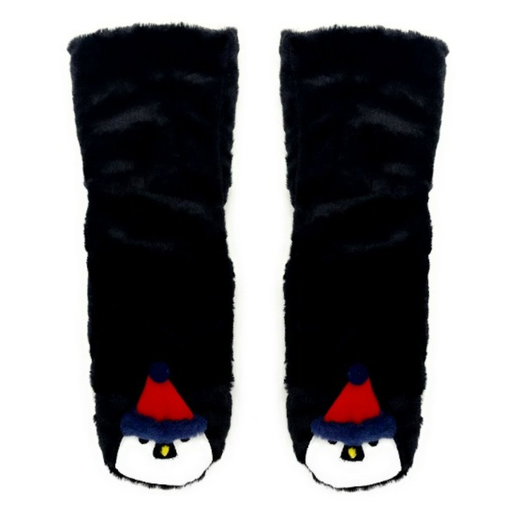 Penguin | Women's Funny Fluffy House Sherpa Slippers Socks